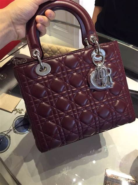 burgundy lady dior|lady dior bag.